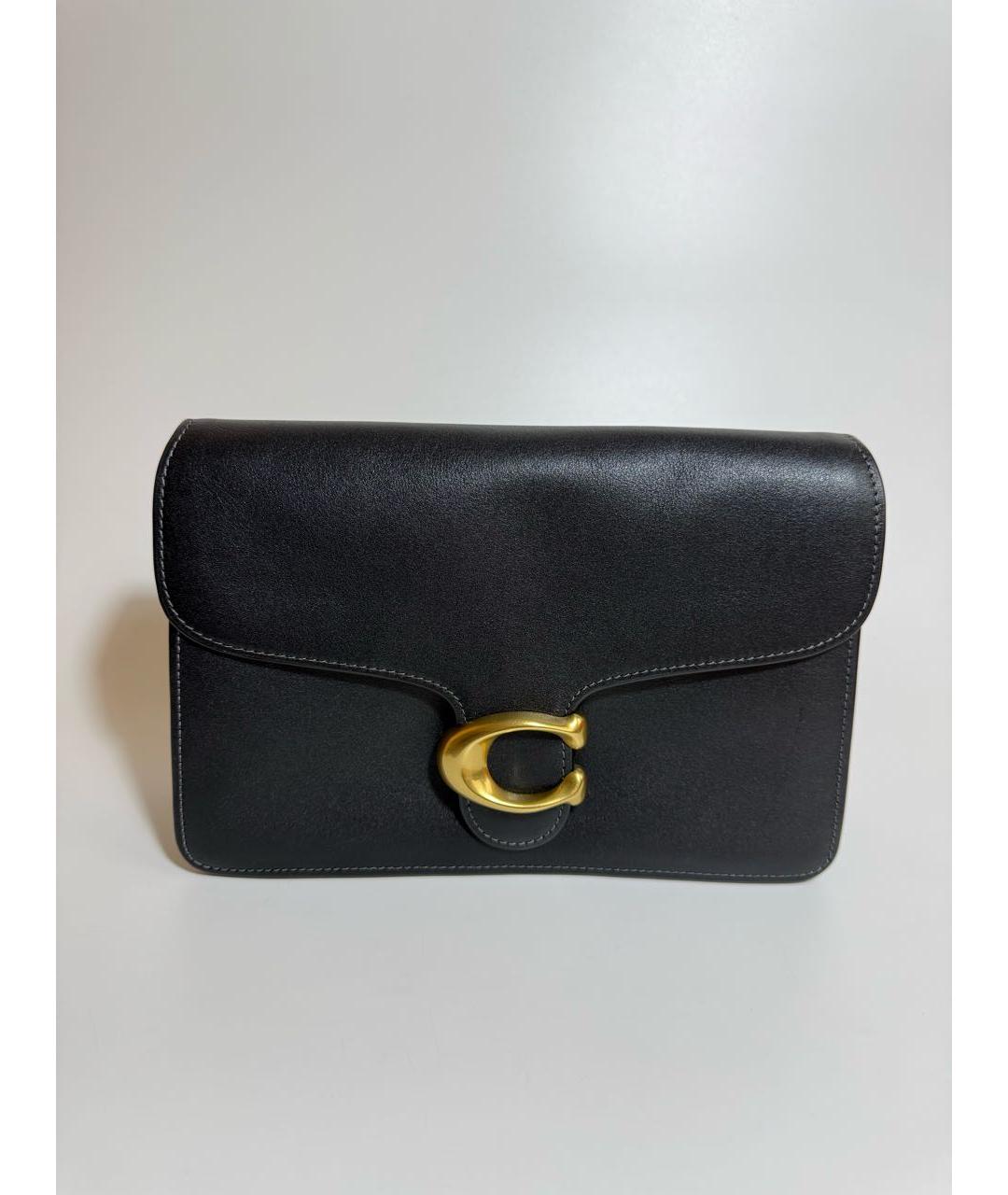 COACH Черная кожаная сумка через плечо, фото 8