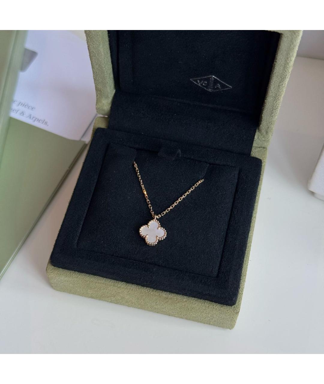 VAN CLEEF & ARPELS Белое колье из желтого золота, фото 2