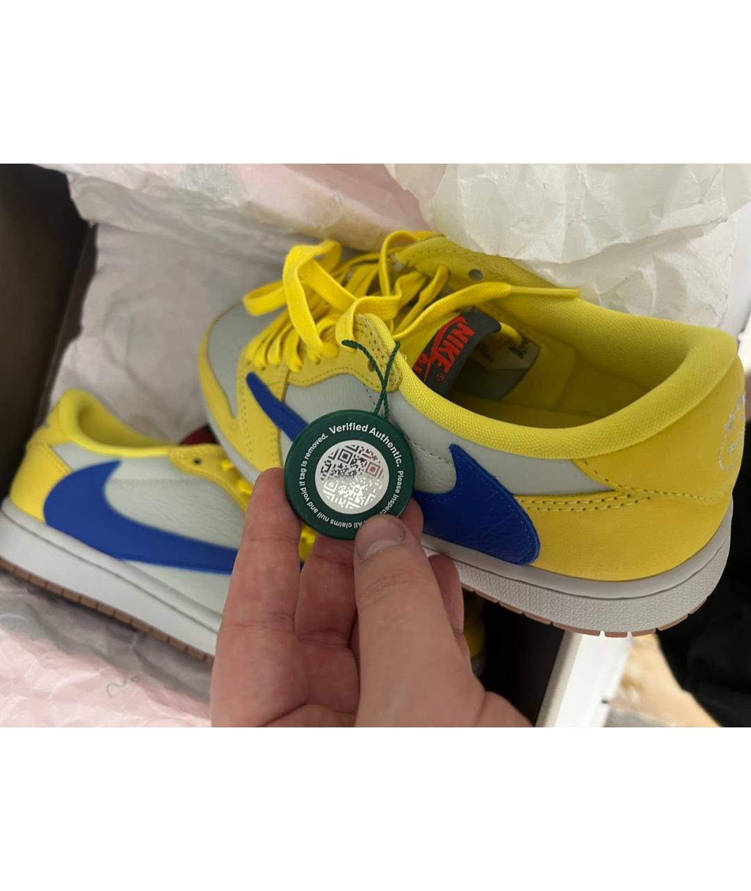 NIKE Желтые кожаные кроссовки, фото 3