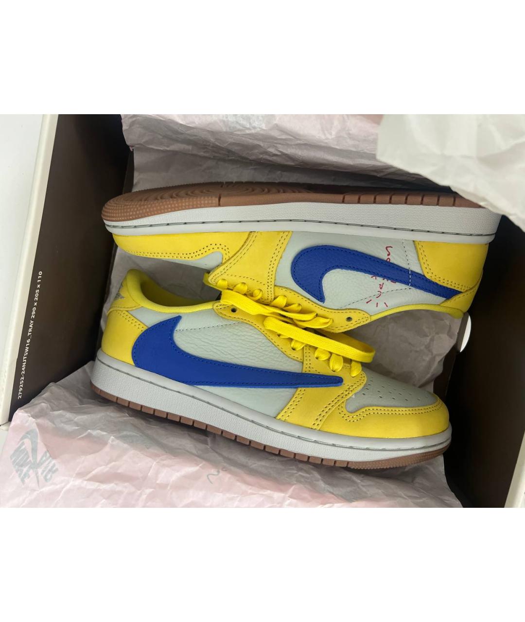 NIKE Желтые кожаные кроссовки, фото 6