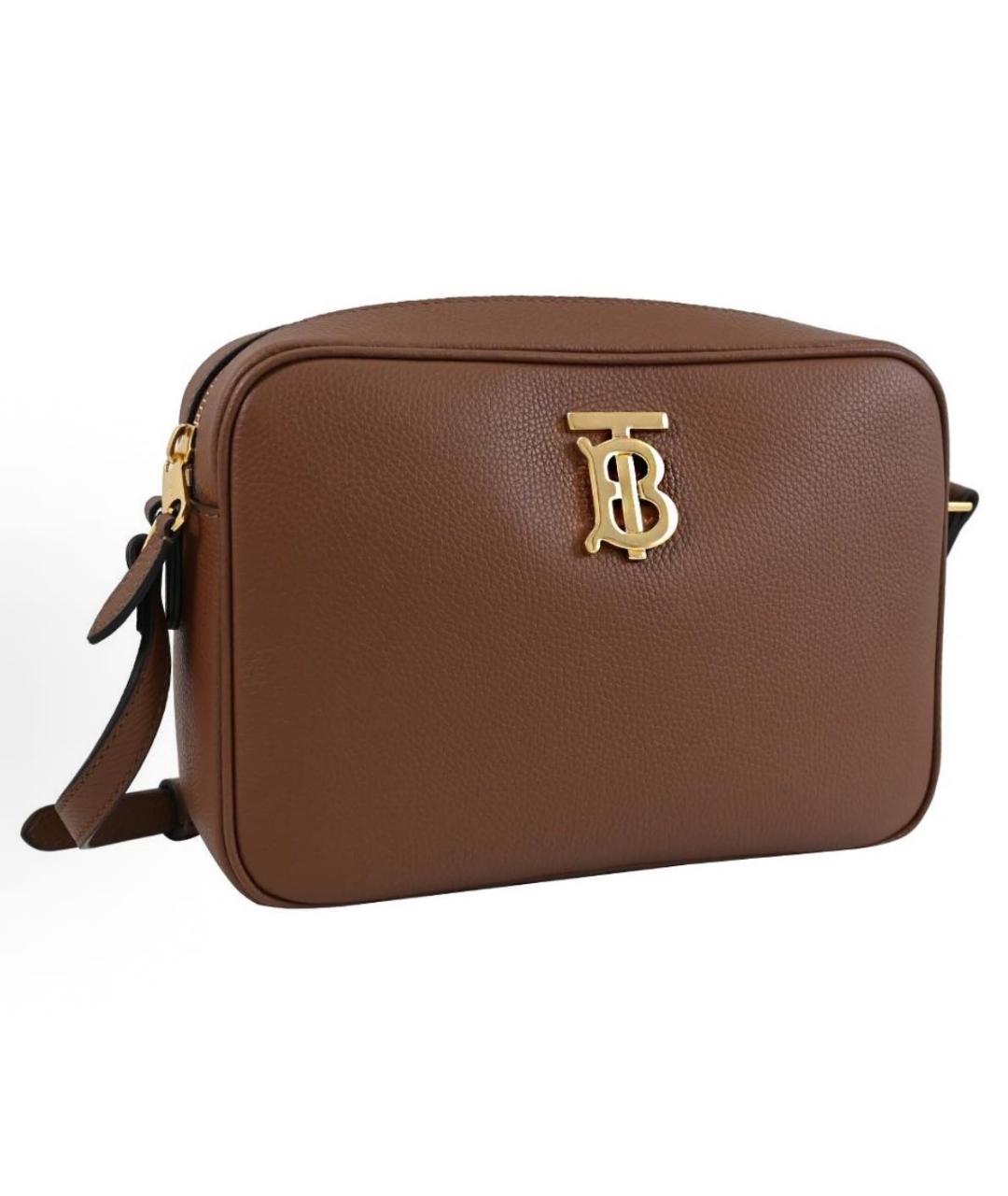 BURBERRY Коричневая кожаная сумка через плечо, фото 4