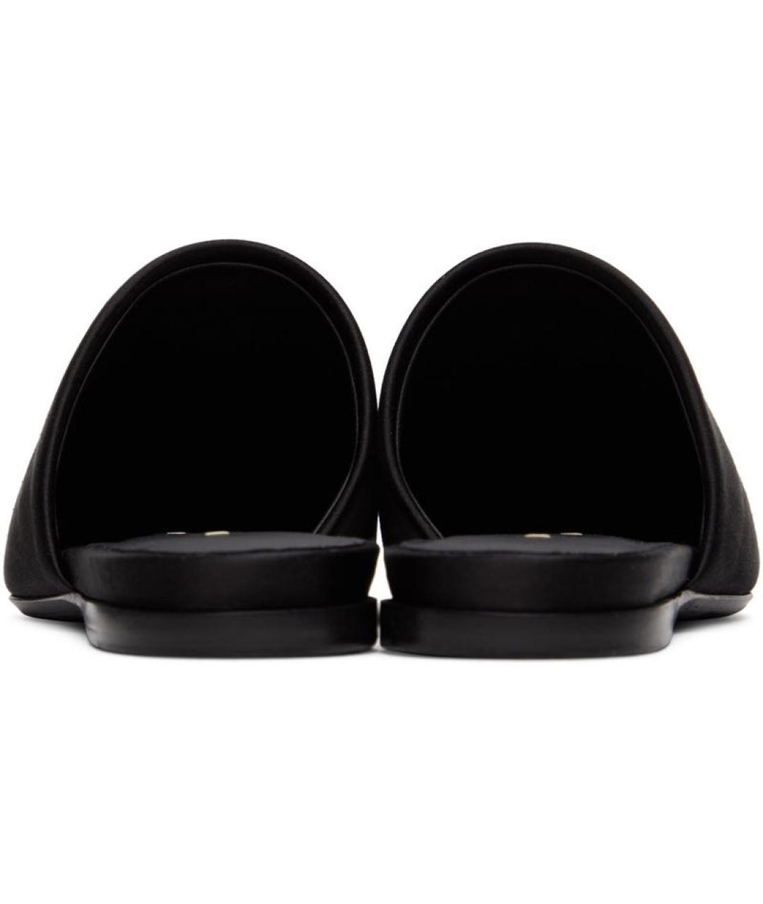 MAX MARA Черные кожаные мюли, фото 4