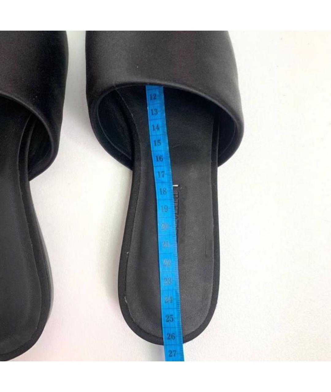 MAX MARA Черные кожаные мюли, фото 5