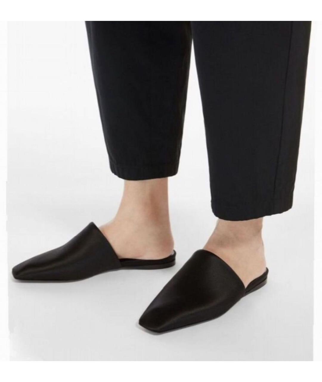 MAX MARA Черные кожаные мюли, фото 8