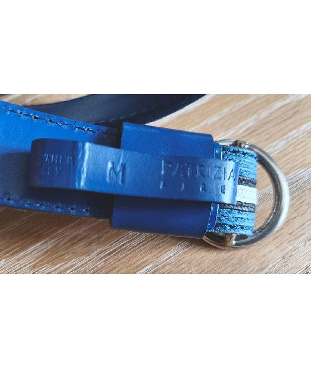 PATRIZIA PEPE Синий кожаный ремень, фото 3