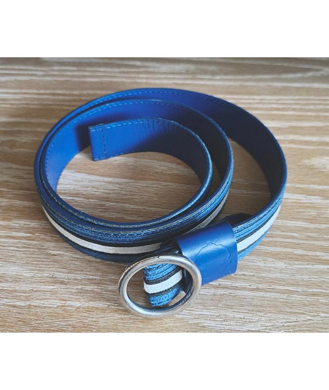 PATRIZIA PEPE Синий кожаный ремень, фото 4