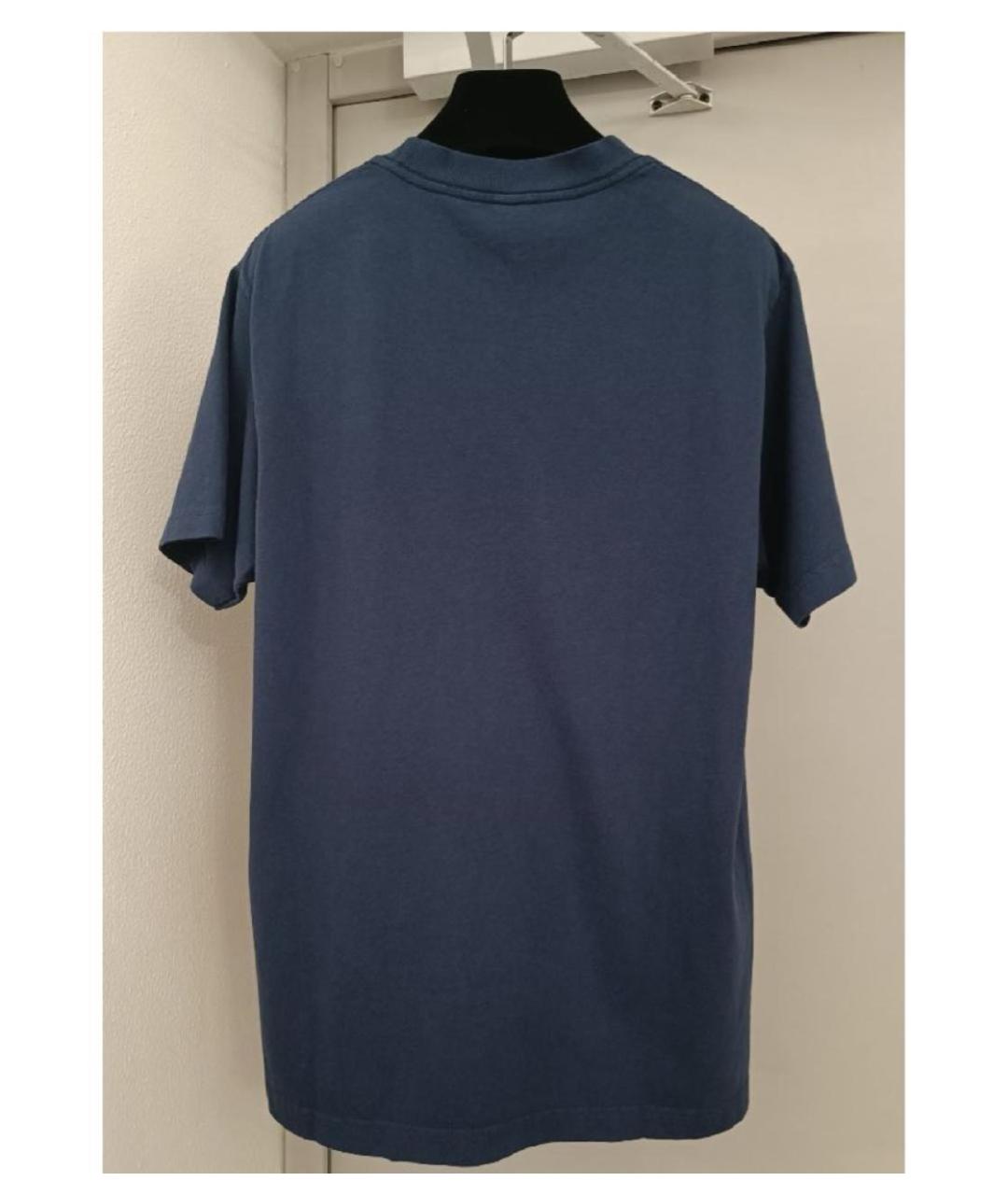 SPORTY AND RICH Темно-синяя хлопковая футболка, фото 2