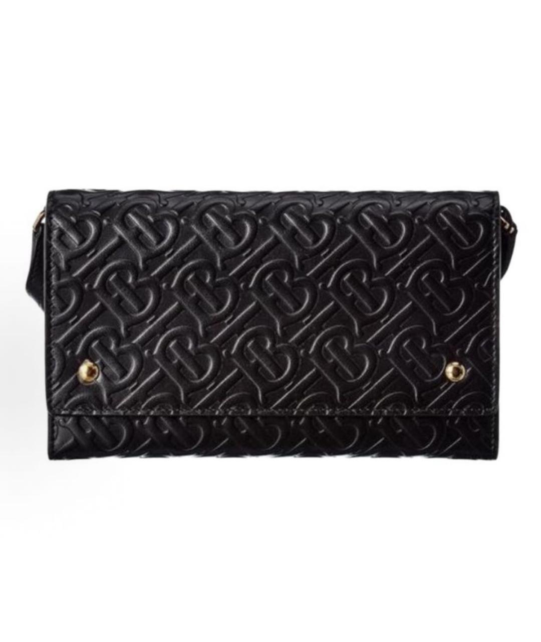 BURBERRY Черная кожаная сумка через плечо, фото 3