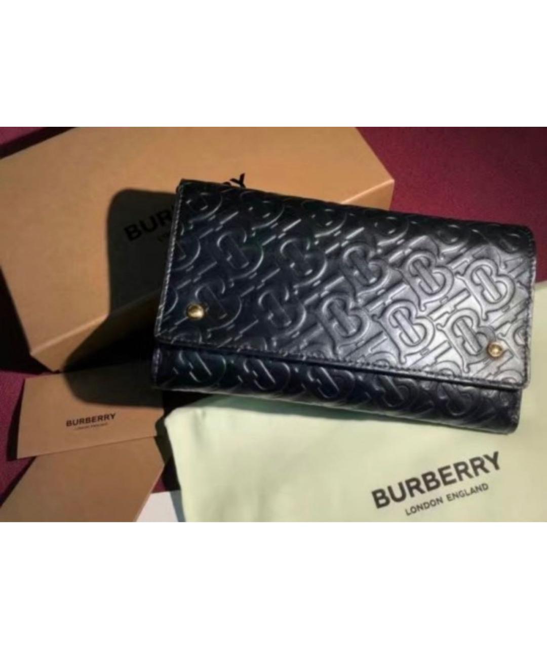 BURBERRY Черная кожаная сумка через плечо, фото 7