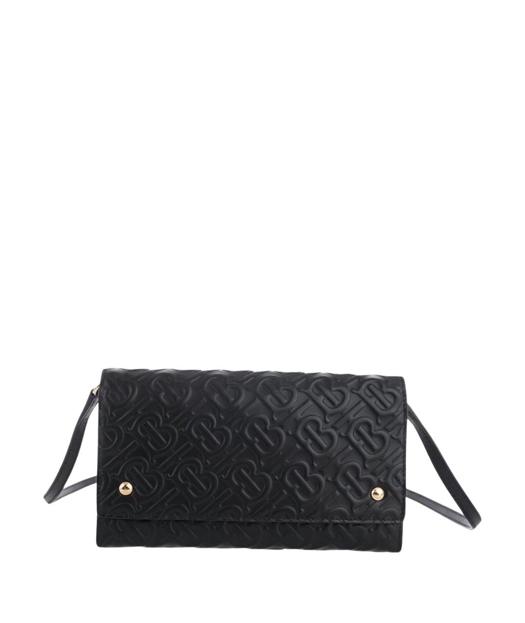 BURBERRY Черная кожаная сумка через плечо, фото 1