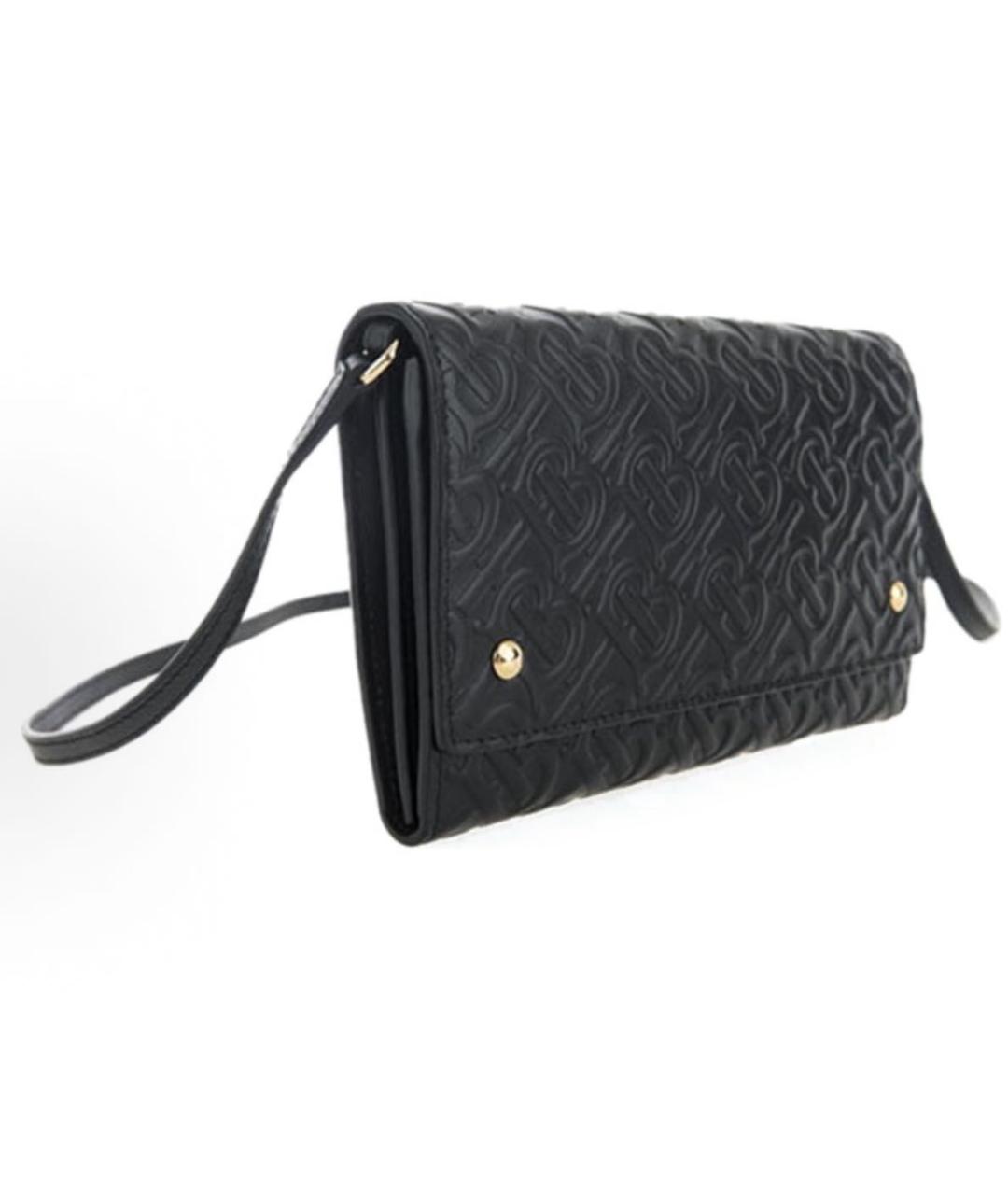 BURBERRY Черная кожаная сумка через плечо, фото 2