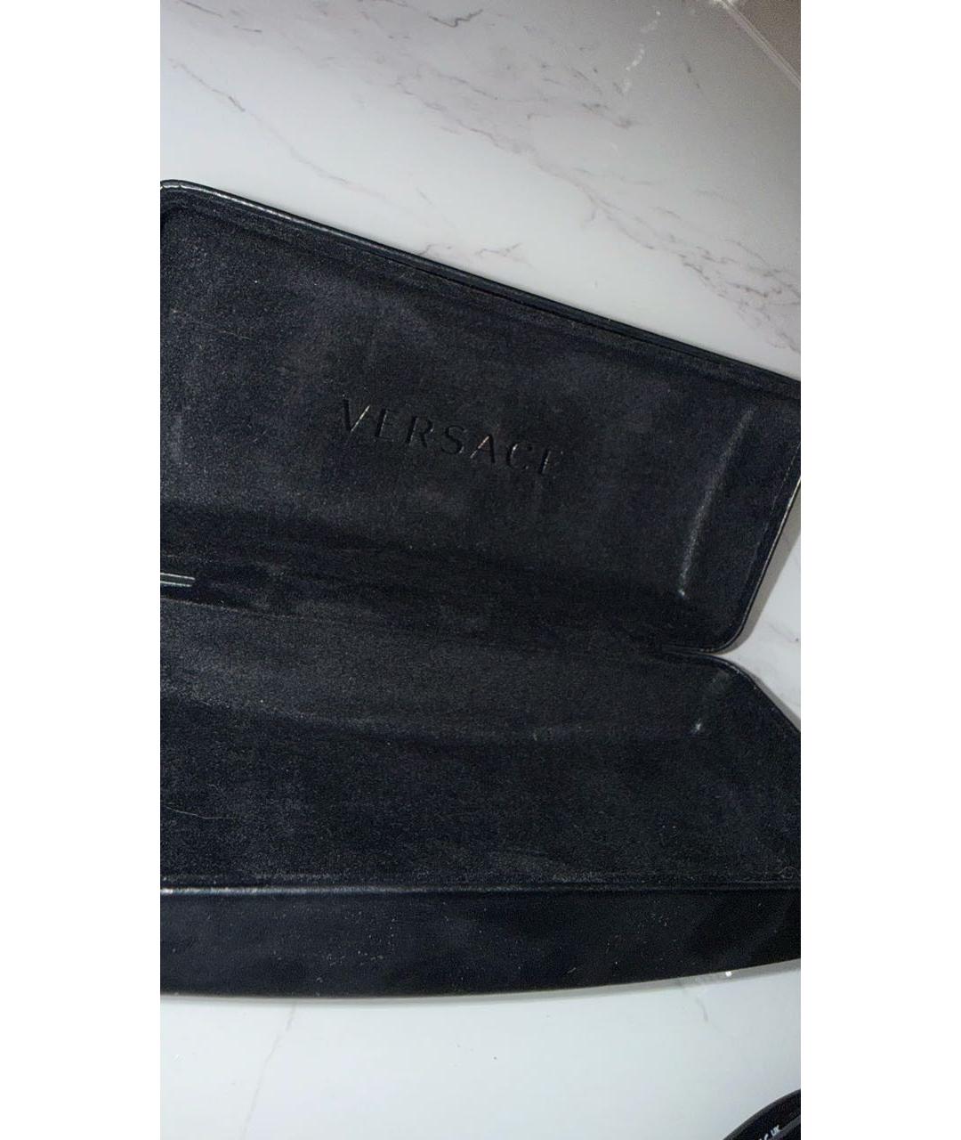 VERSACE Черные пластиковые солнцезащитные очки, фото 4