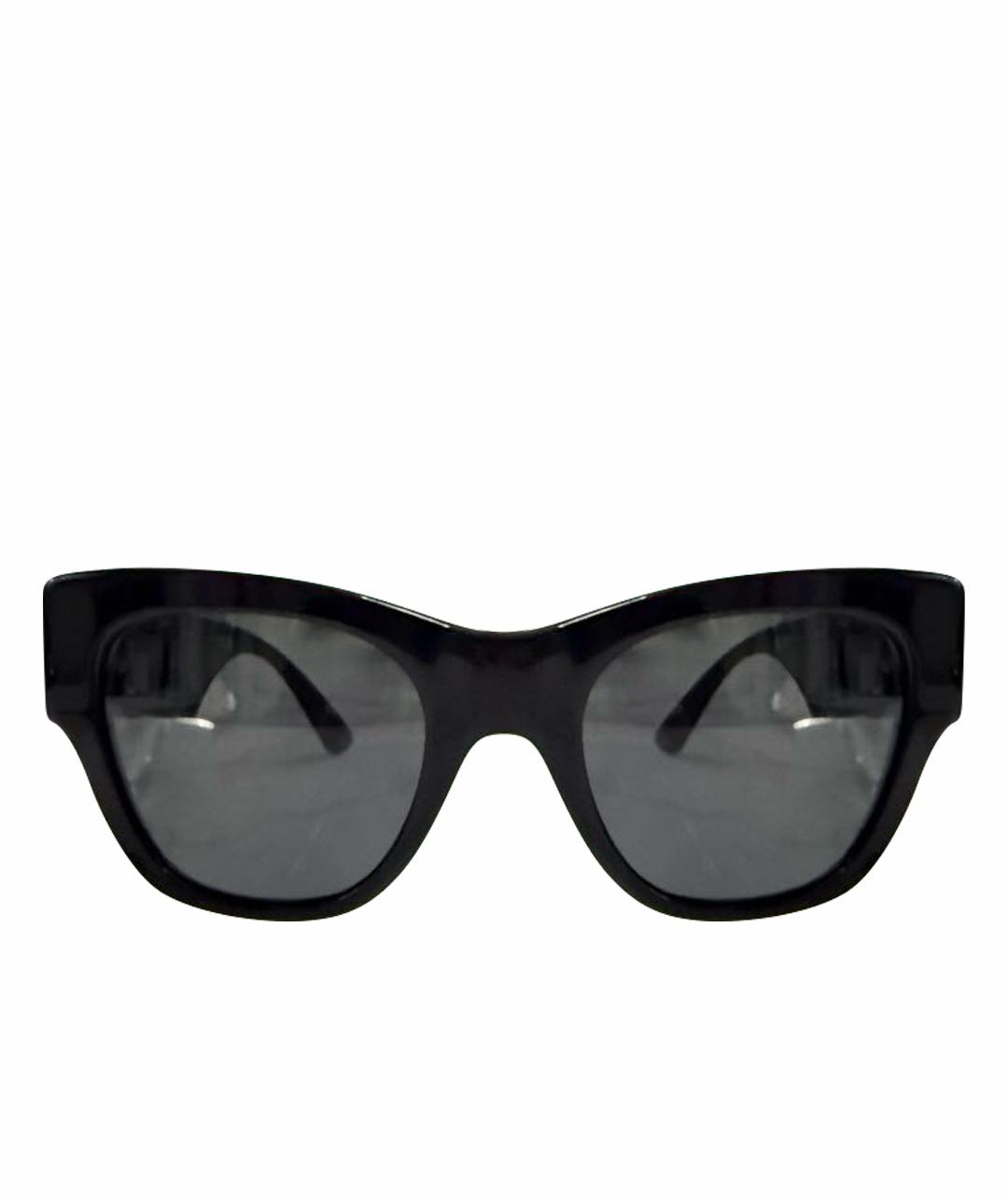 VERSACE Черные пластиковые солнцезащитные очки, фото 1