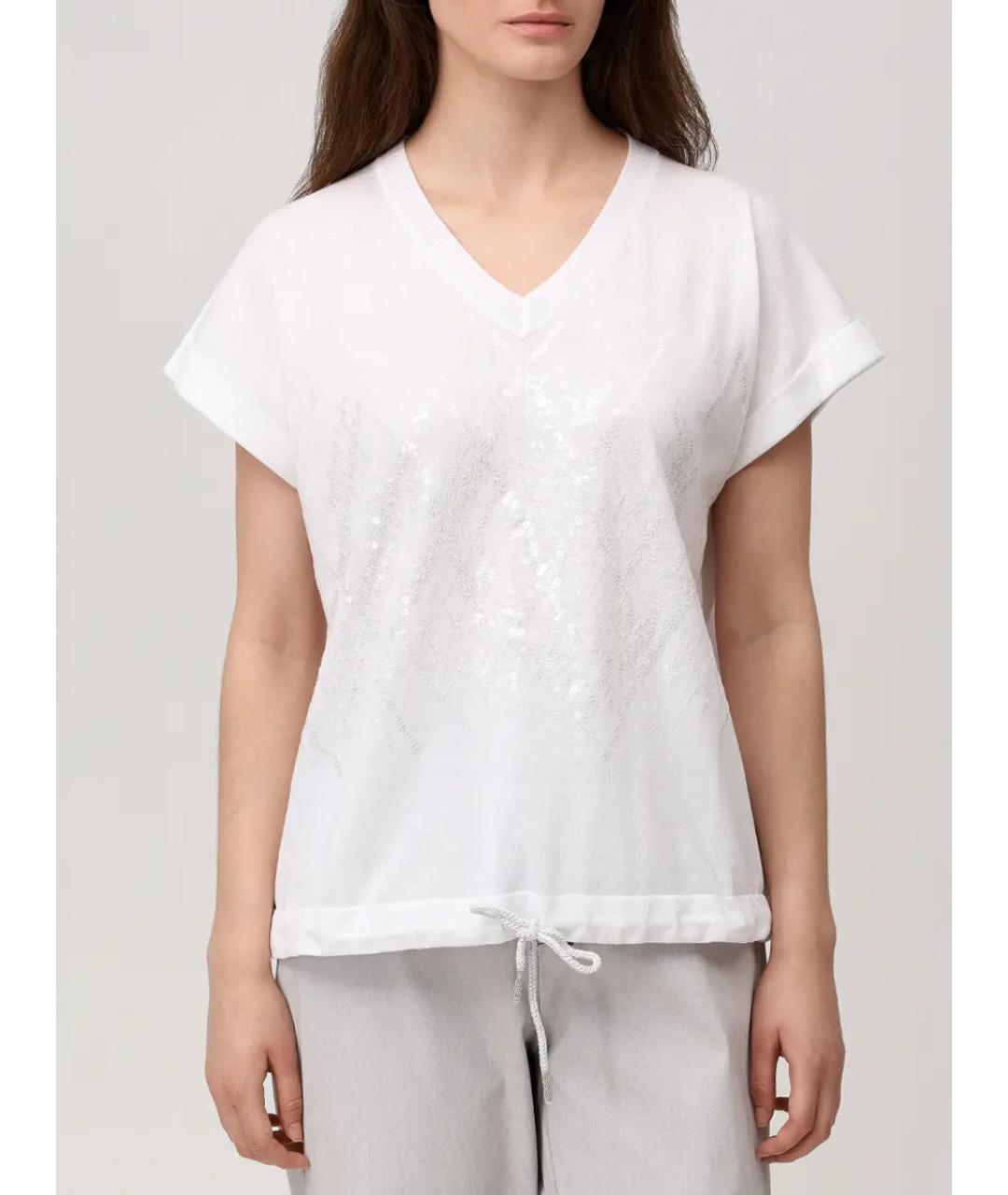 PANICALE Белая хлопковая футболка, фото 4