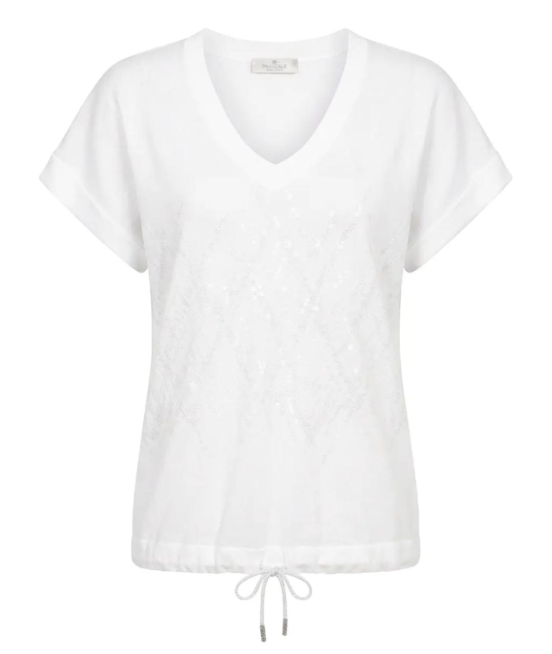 PANICALE Белая хлопковая футболка, фото 1