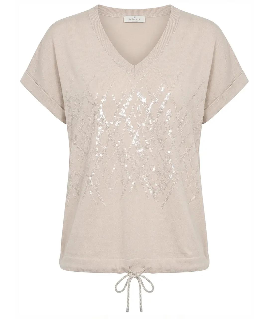 PANICALE Бежевая футболка, фото 1