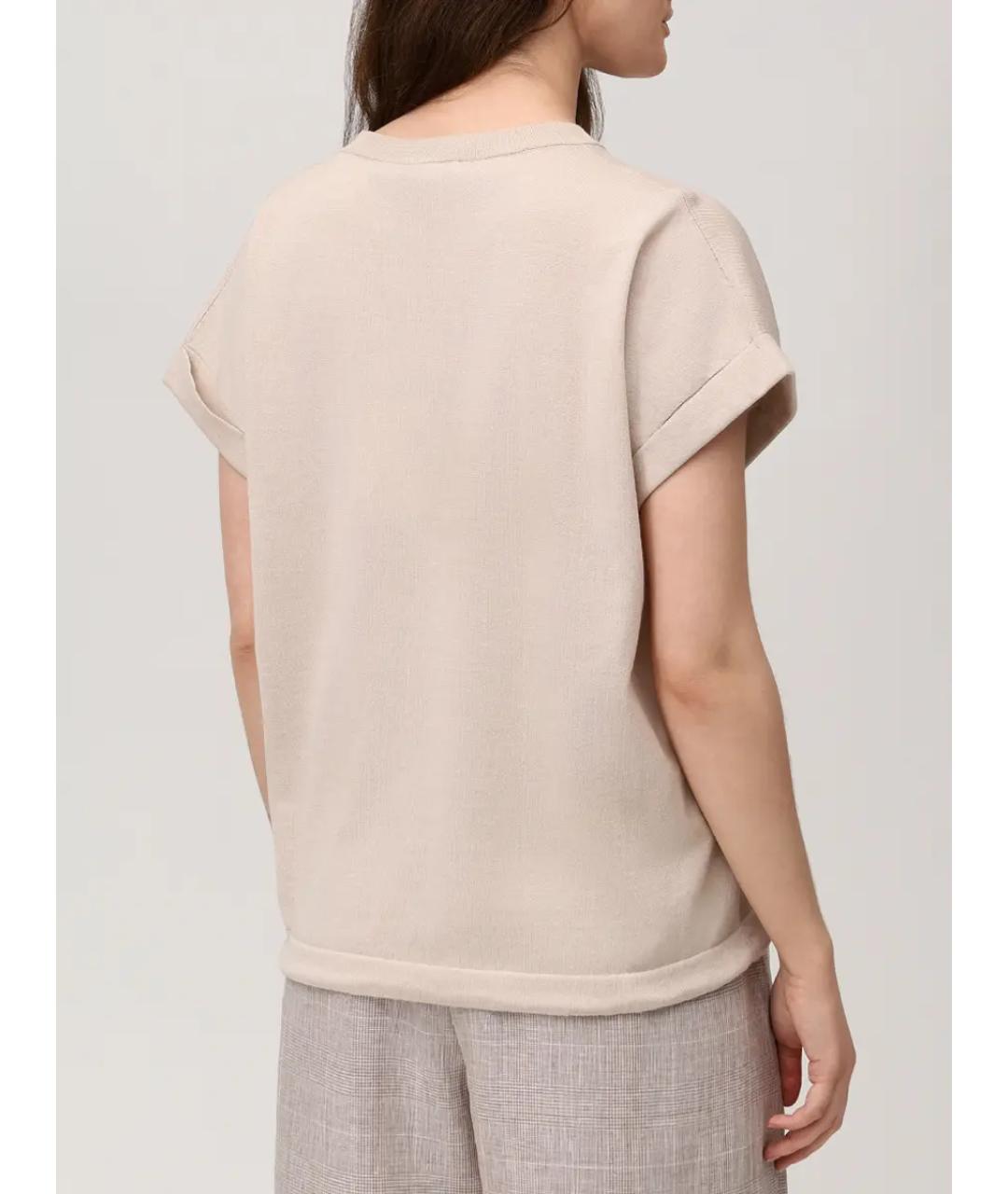 PANICALE Бежевая футболка, фото 3