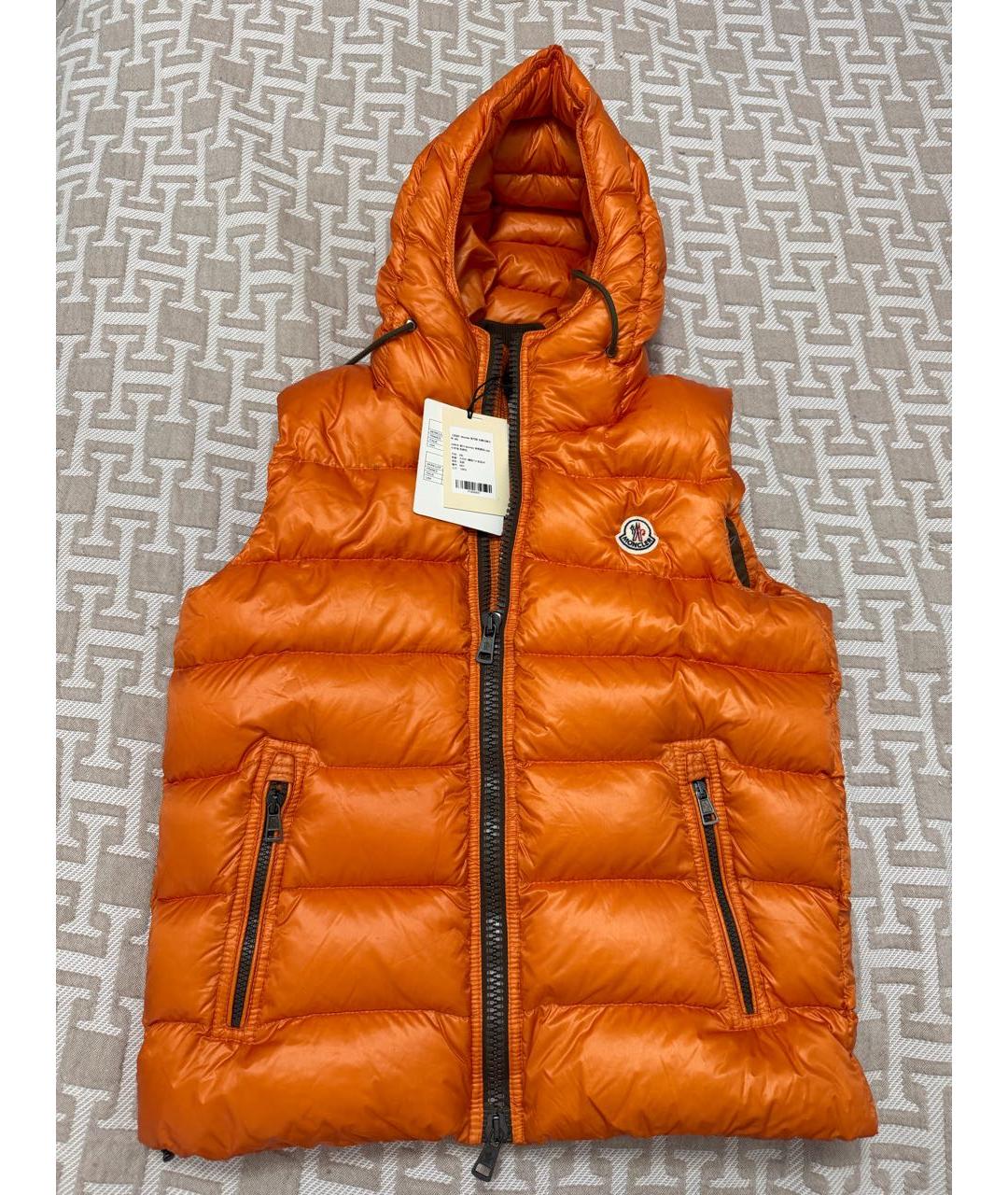 MONCLER Оранжевый жилет, фото 3