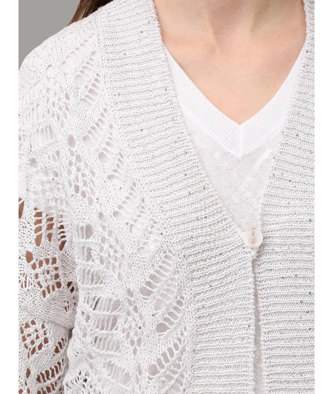 PANICALE Белый кардиган, фото 5