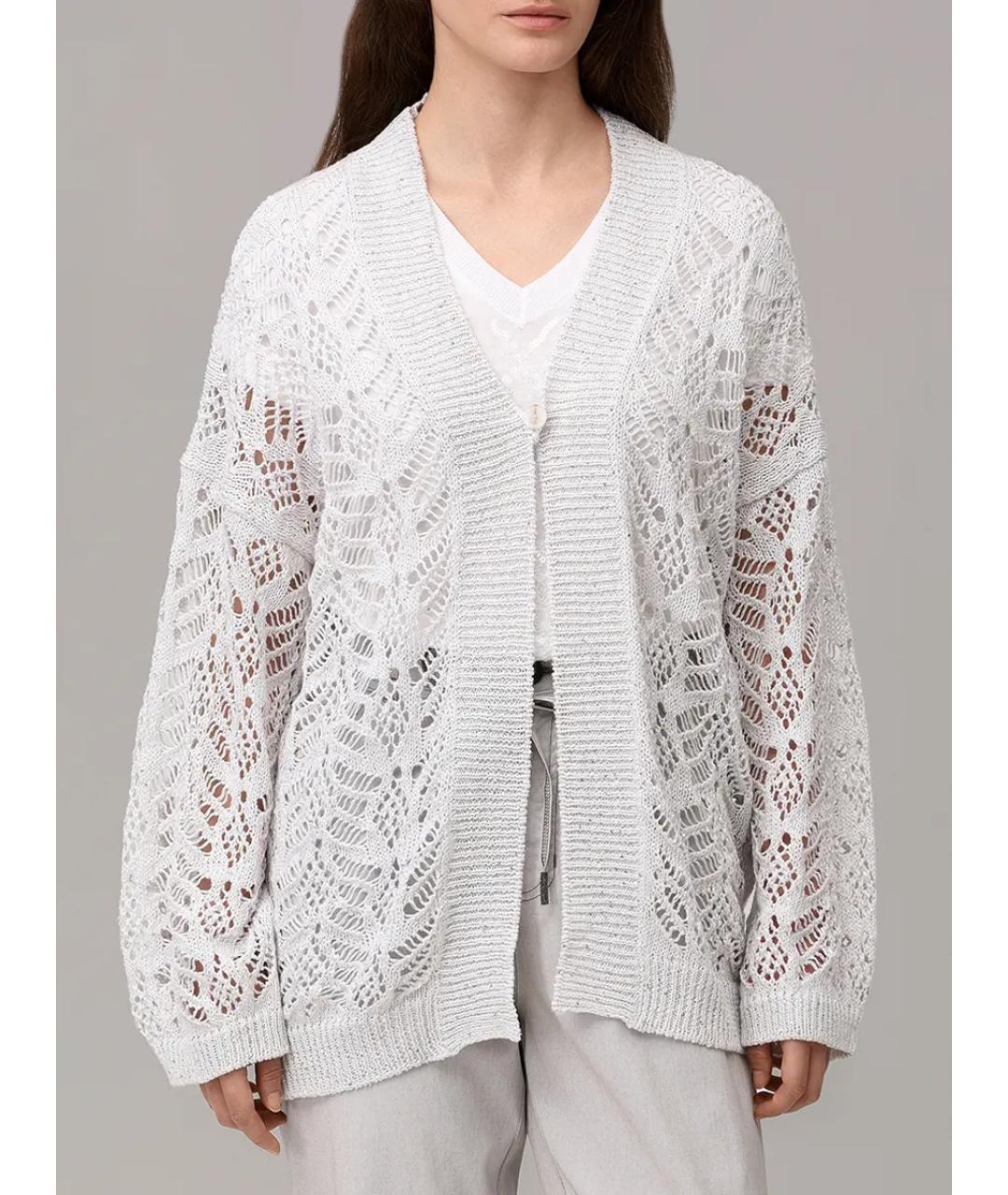 PANICALE Белый кардиган, фото 4