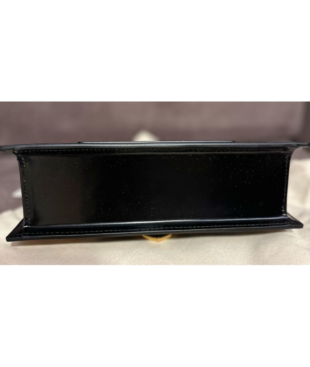 JACQUEMUS Черная кожаная сумка с короткими ручками, фото 5