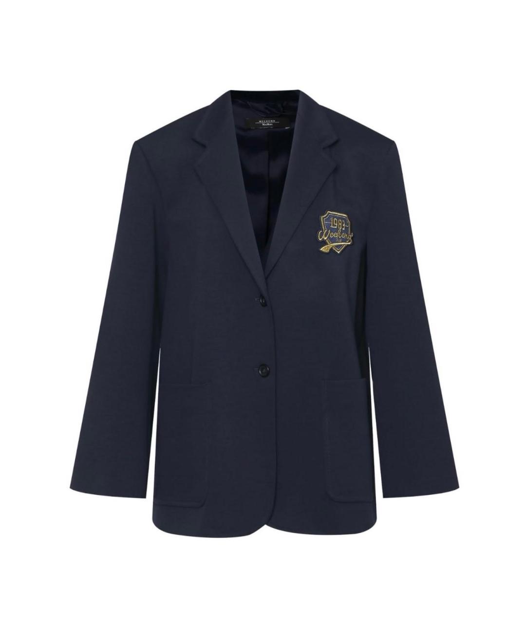 WEEKEND MAX MARA Темно-синий хлопковый костюм с брюками, фото 9