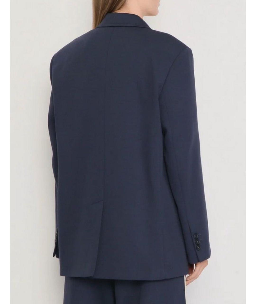 WEEKEND MAX MARA Темно-синий хлопковый костюм с брюками, фото 7