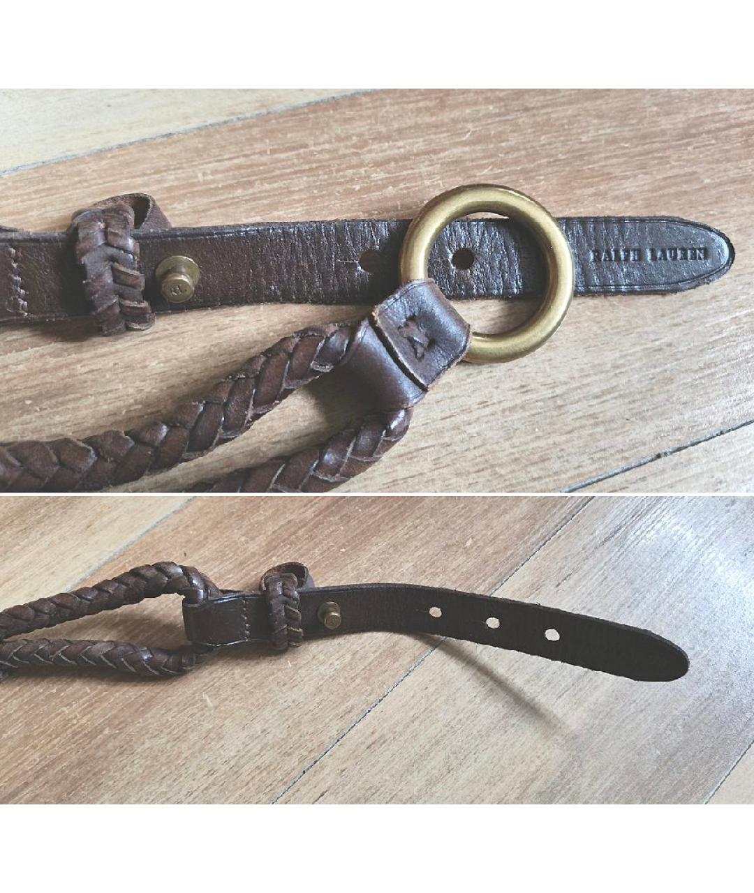 RALPH LAUREN Коричневый кожаный ремень, фото 2