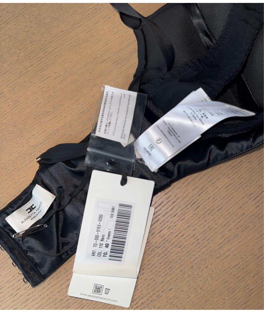 ELISABETTA FRANCHI Черный бюстгалтеры, фото 5