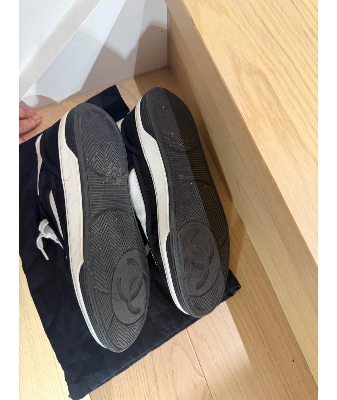 CHANEL Белые текстильные кеды, фото 5