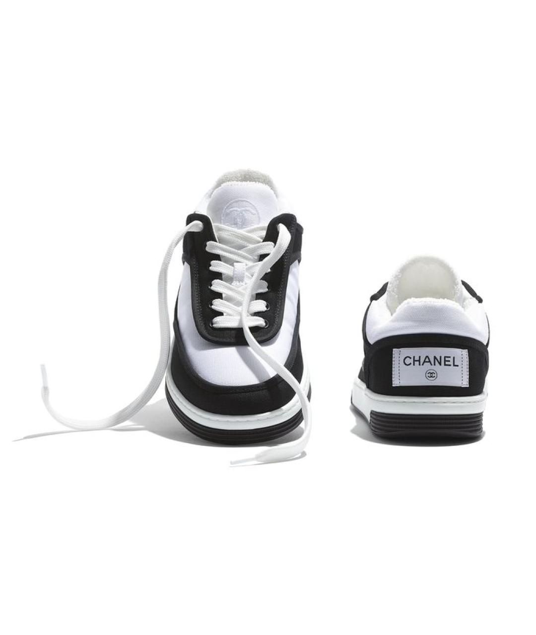 CHANEL Белые текстильные кеды, фото 9
