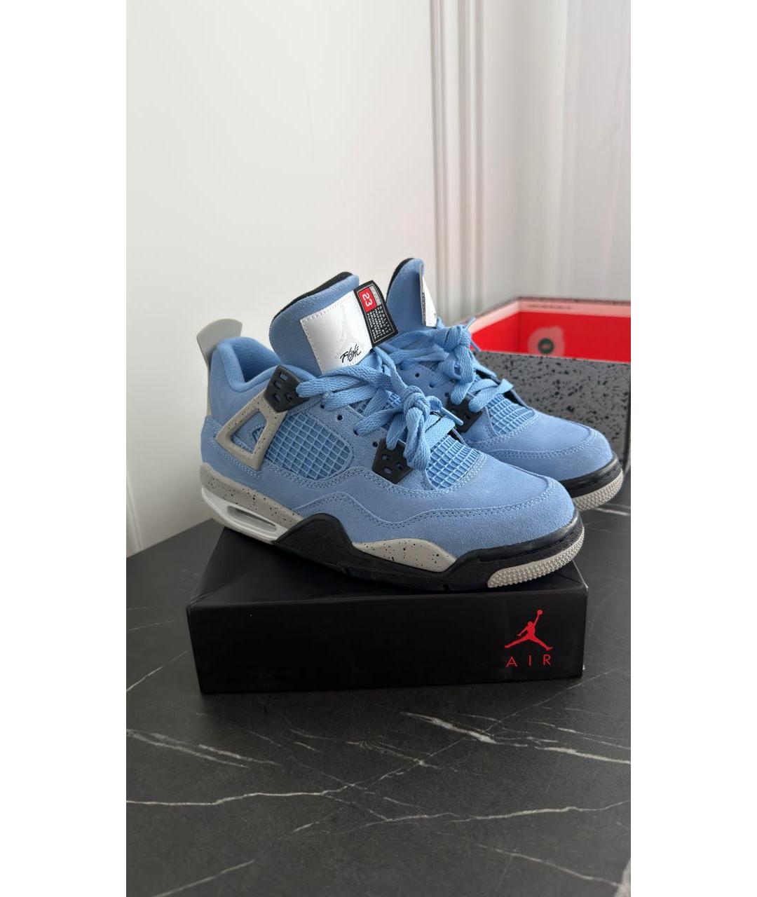 NIKE Голубые замшевые кроссовки, фото 5