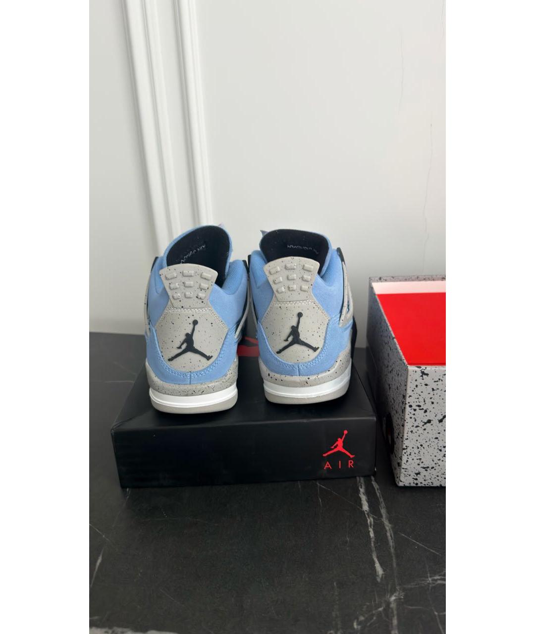 NIKE Голубые замшевые кроссовки, фото 4