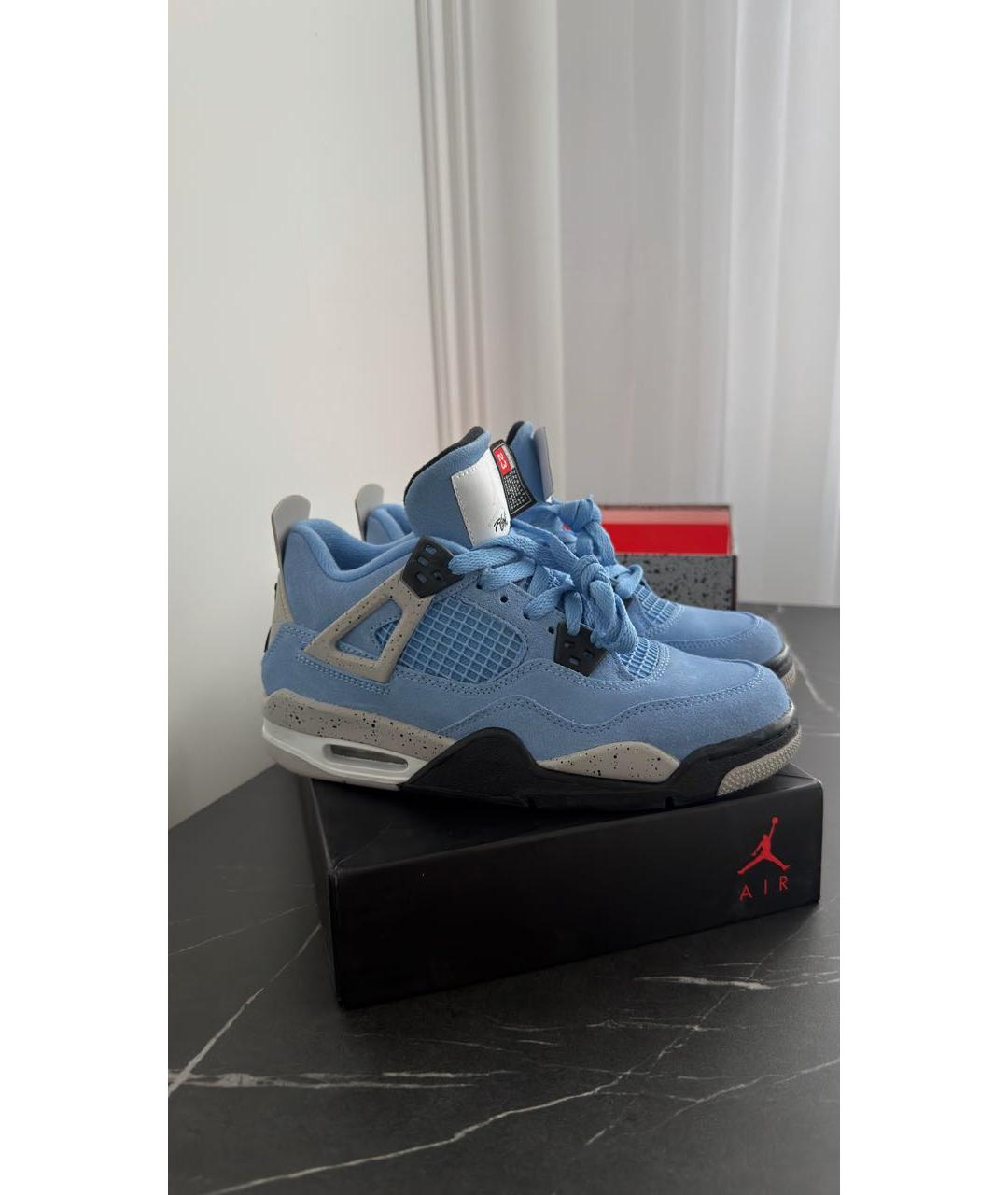 NIKE Голубые замшевые кроссовки, фото 3