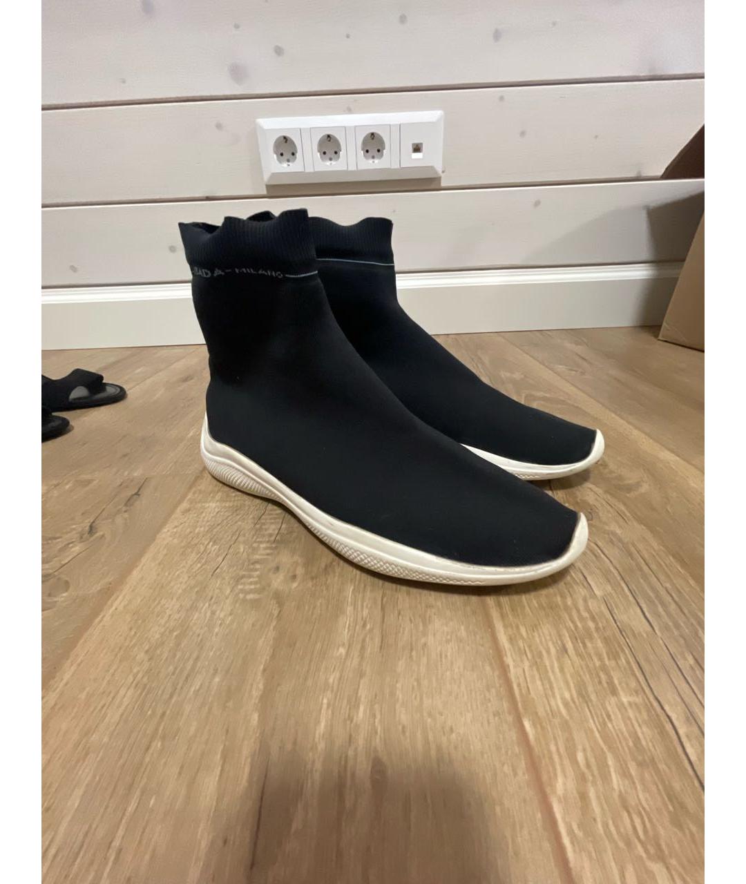 PRADA Черные резиновые кроссовки, фото 5