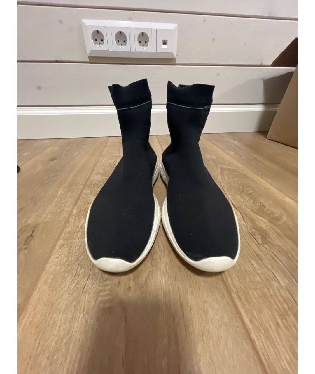 PRADA Черные резиновые кроссовки, фото 6