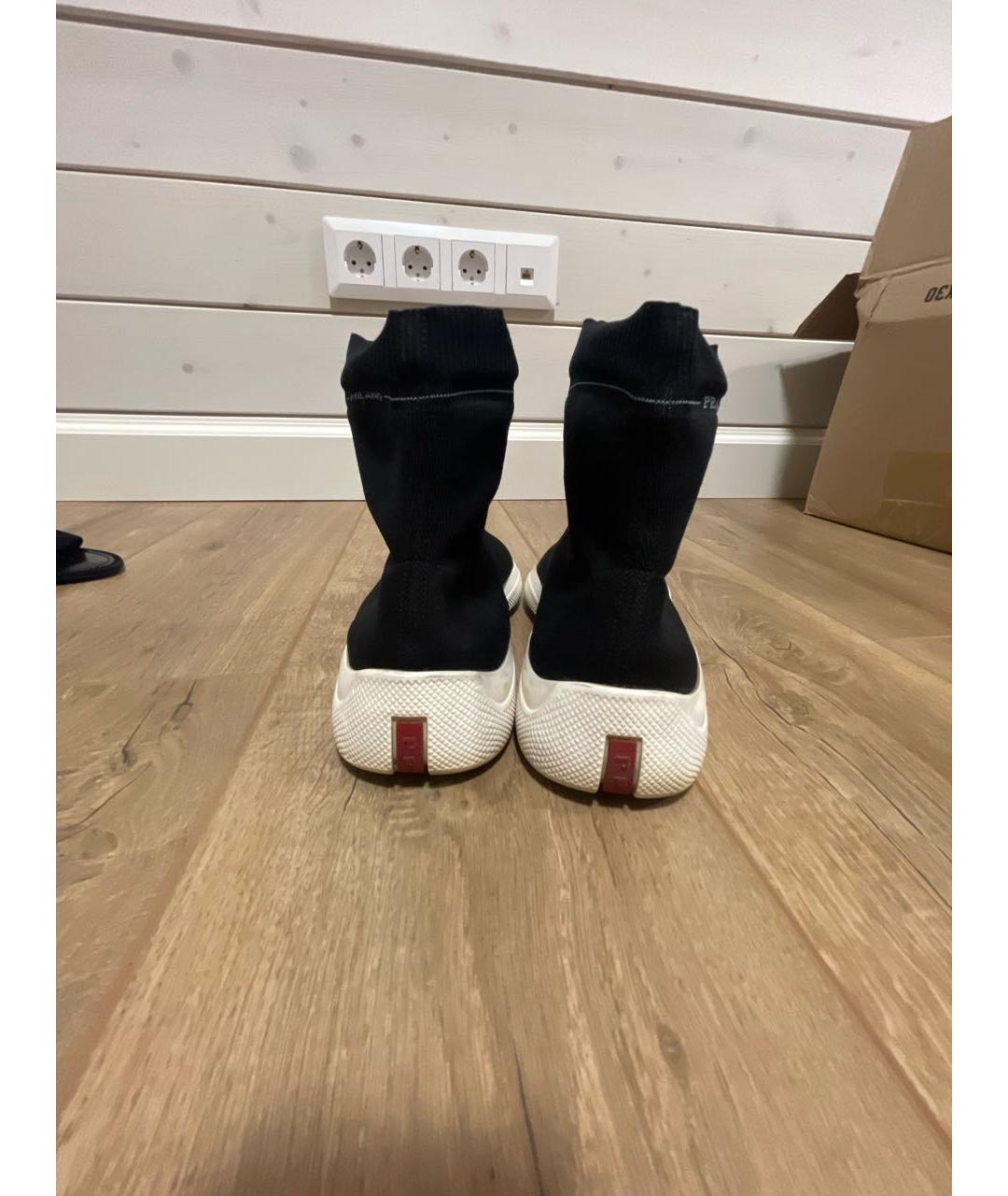 PRADA Черные резиновые кроссовки, фото 4