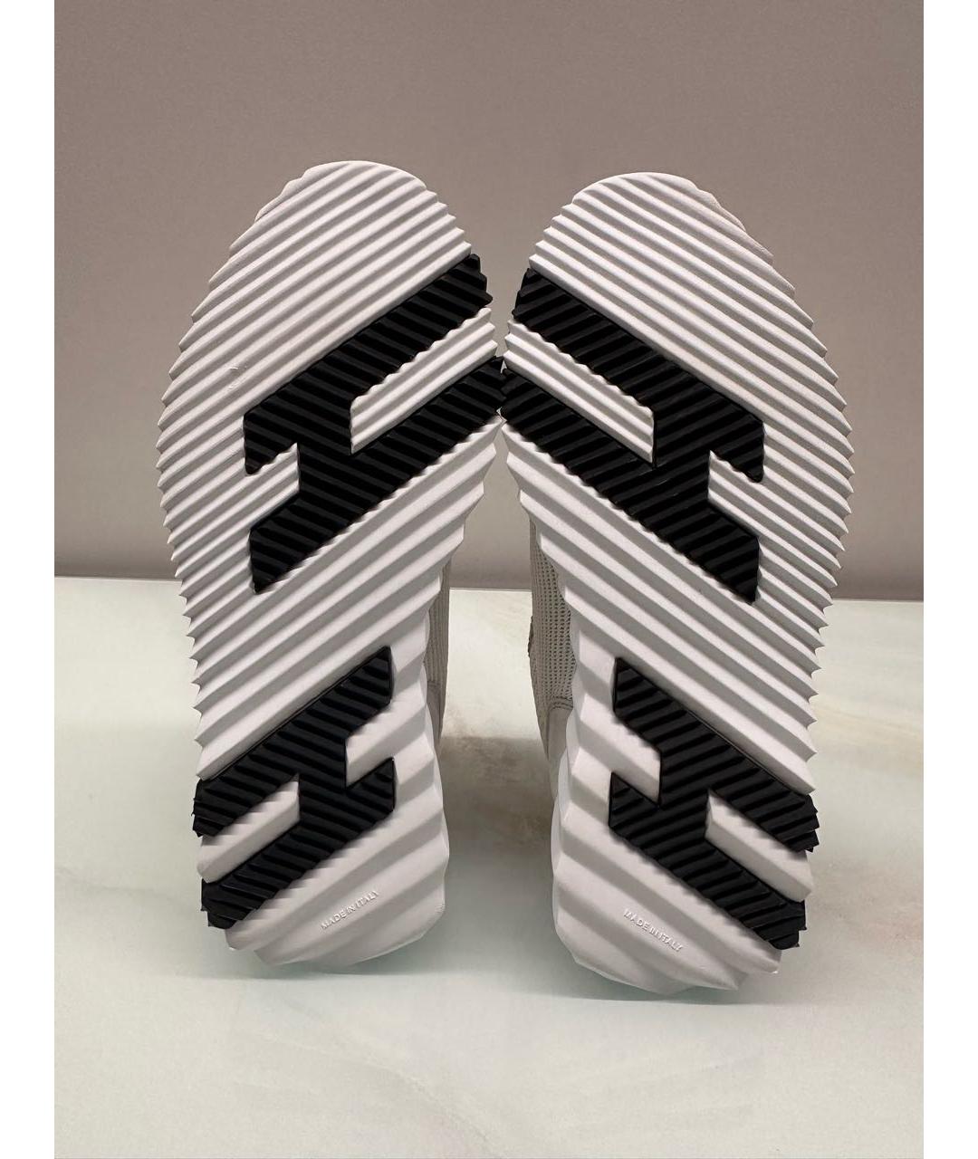 HERMES Белые текстильные кроссовки, фото 4