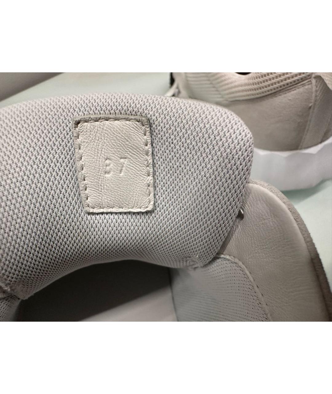 HERMES Белые текстильные кроссовки, фото 5