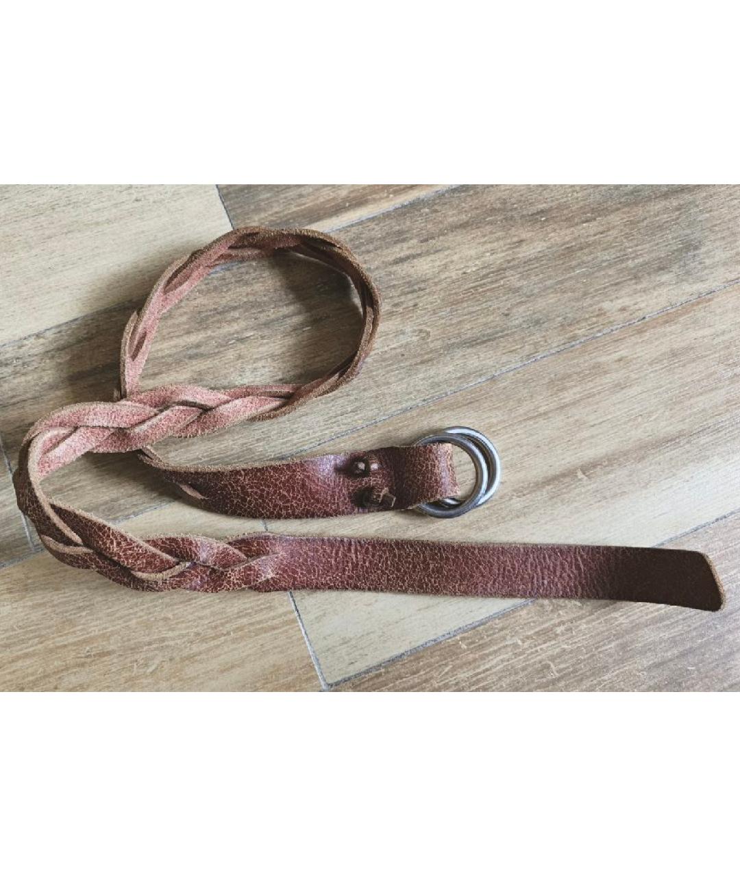 POLO RALPH LAUREN Коричневый кожаный ремень, фото 3