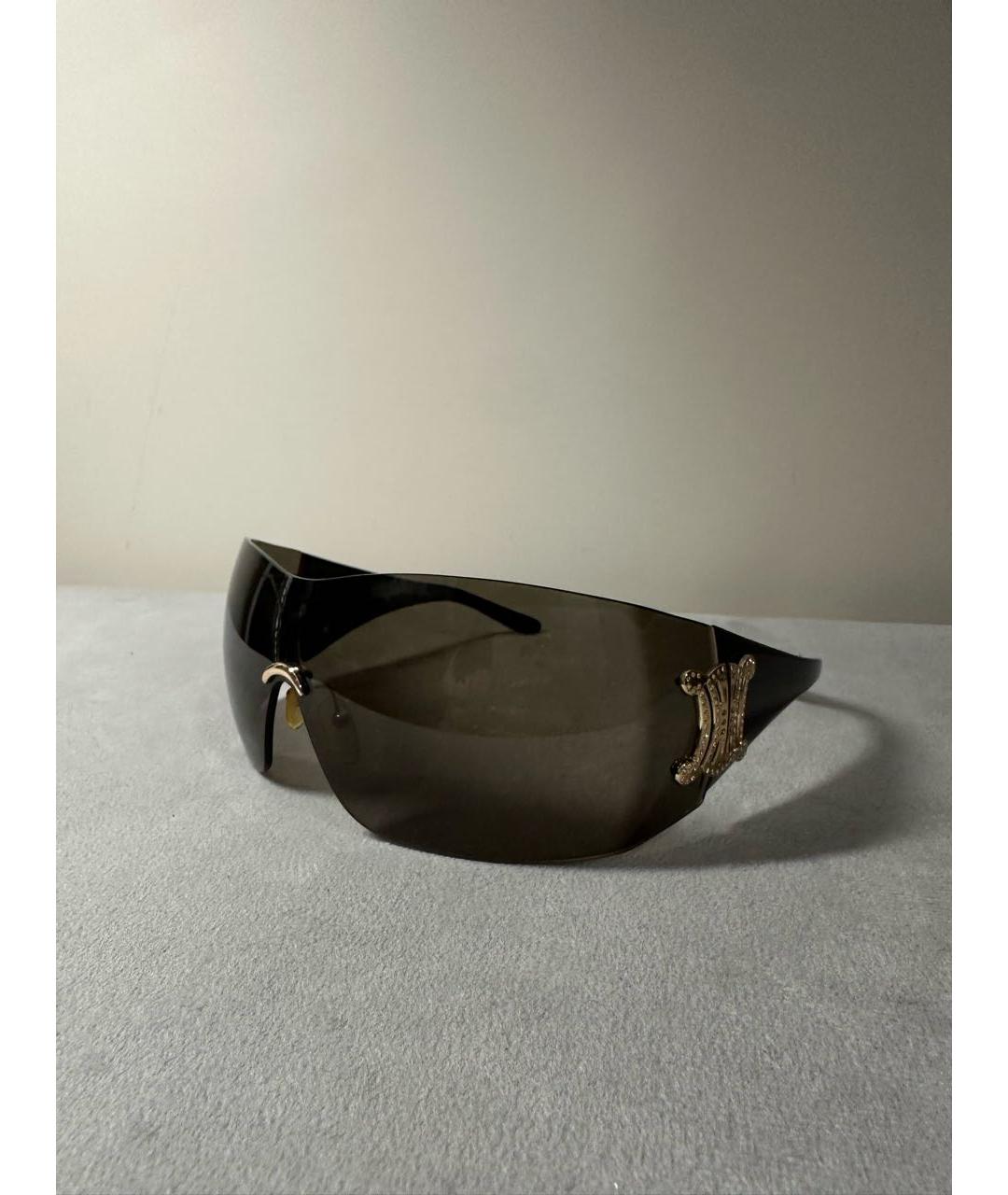 CELINE Коричневые пластиковые солнцезащитные очки, фото 6