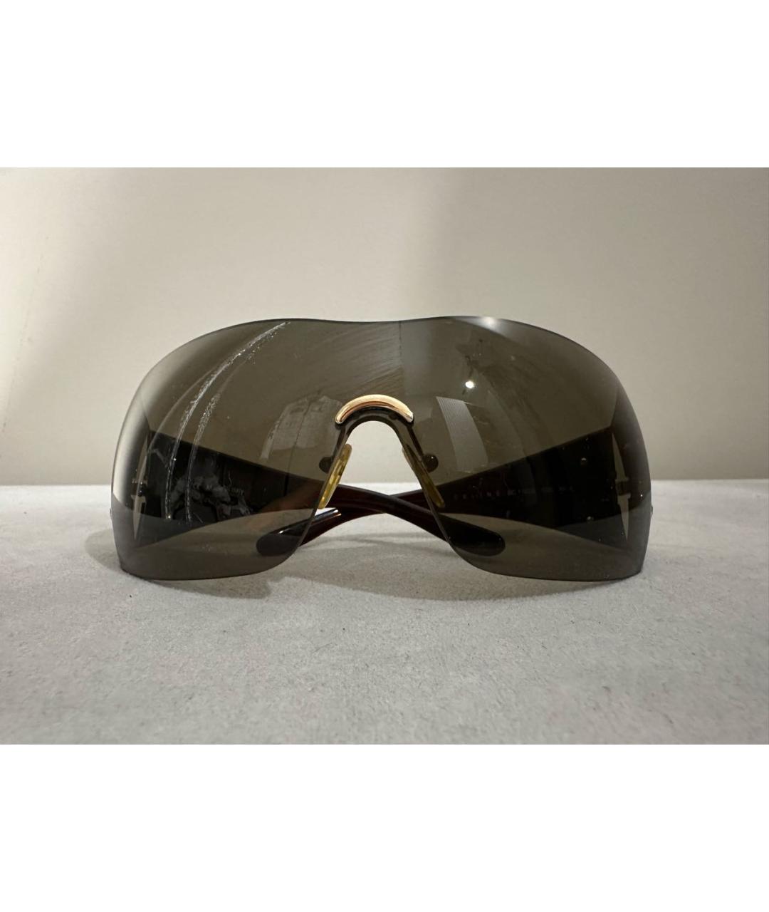 CELINE Коричневые пластиковые солнцезащитные очки, фото 4