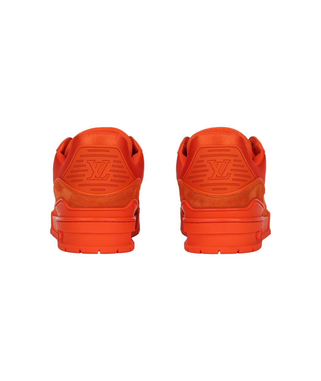 LOUIS VUITTON Оранжевое кожаные низкие кроссовки / кеды, фото 4