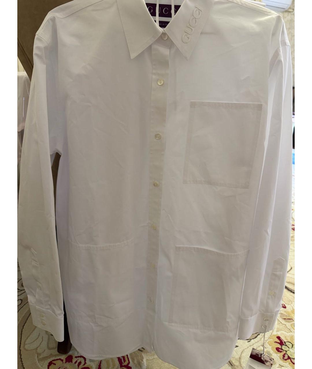 GUCCI Белая хлопковая рубашка, фото 3