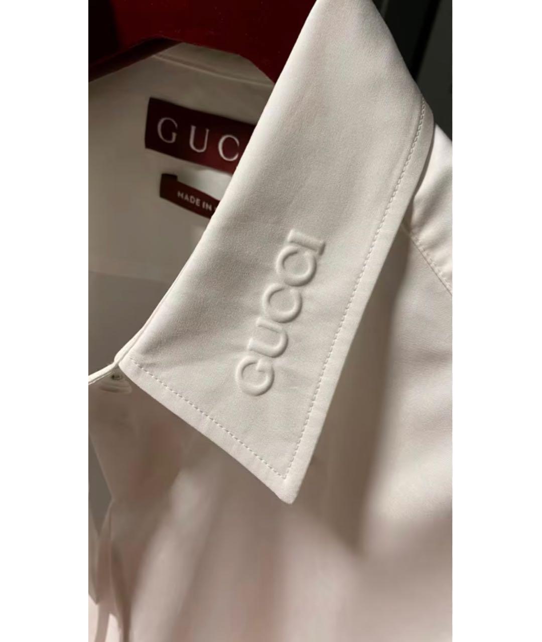 GUCCI Белая хлопковая рубашка, фото 2