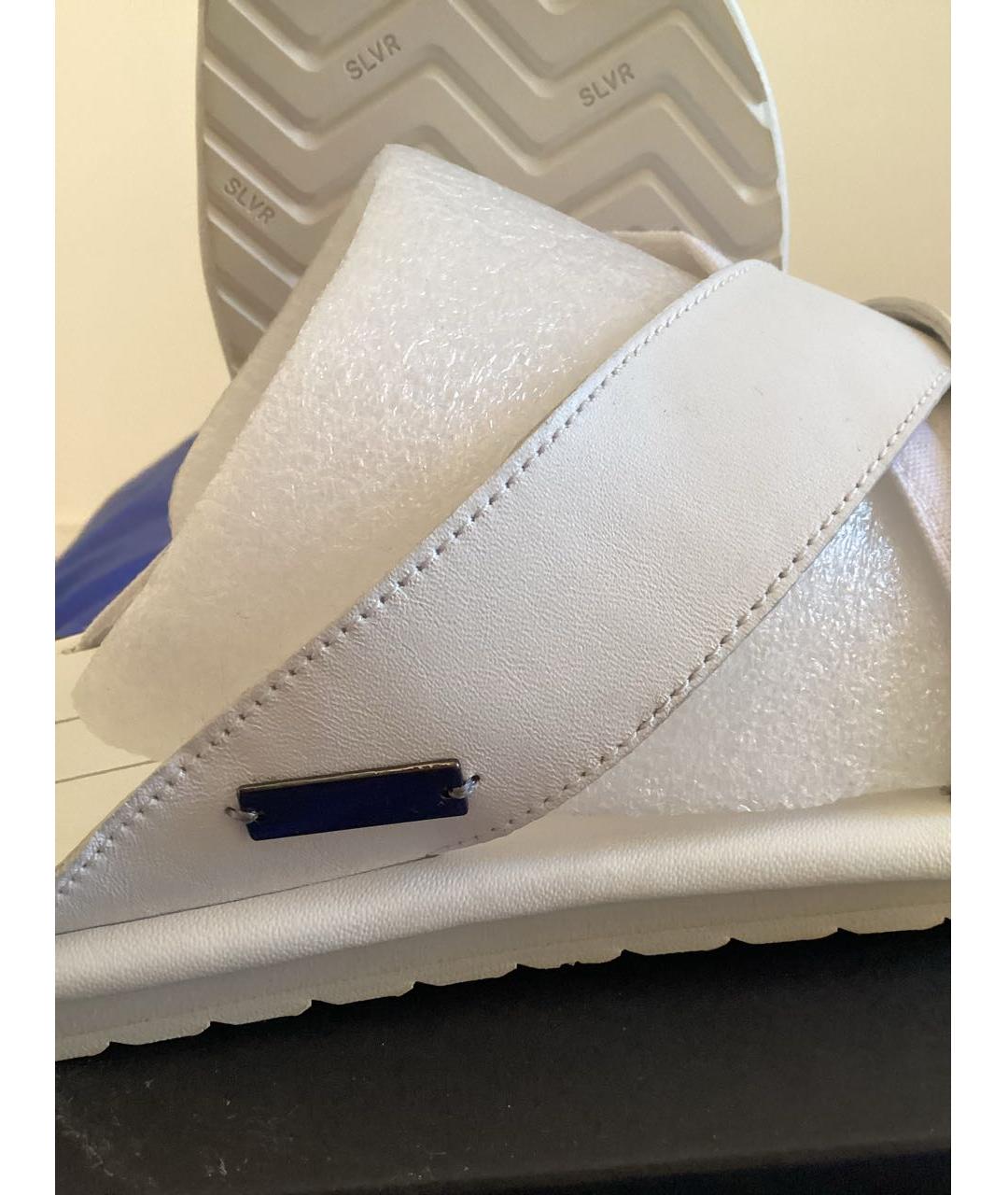 ADIDAS Белые кожаные шлепанцы, фото 7