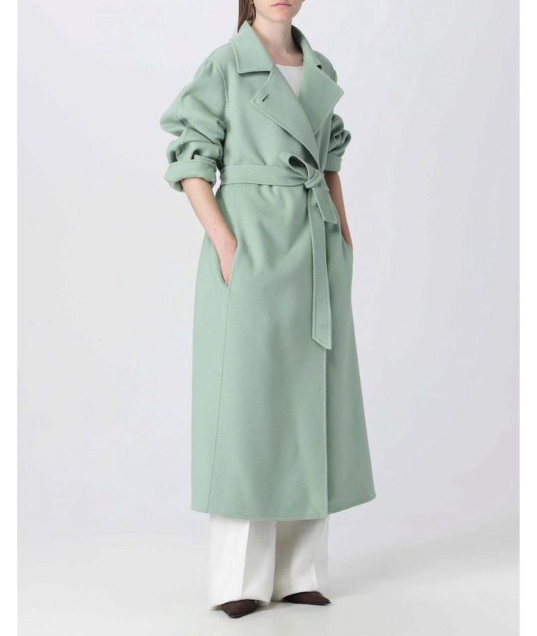 MAX MARA Зеленые кашемировое пальто, фото 6