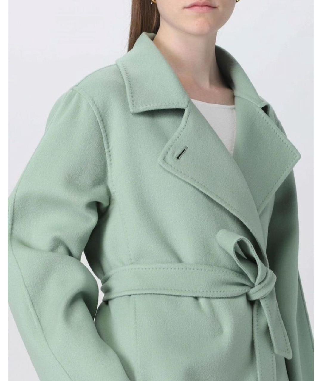 MAX MARA Зеленые кашемировое пальто, фото 4