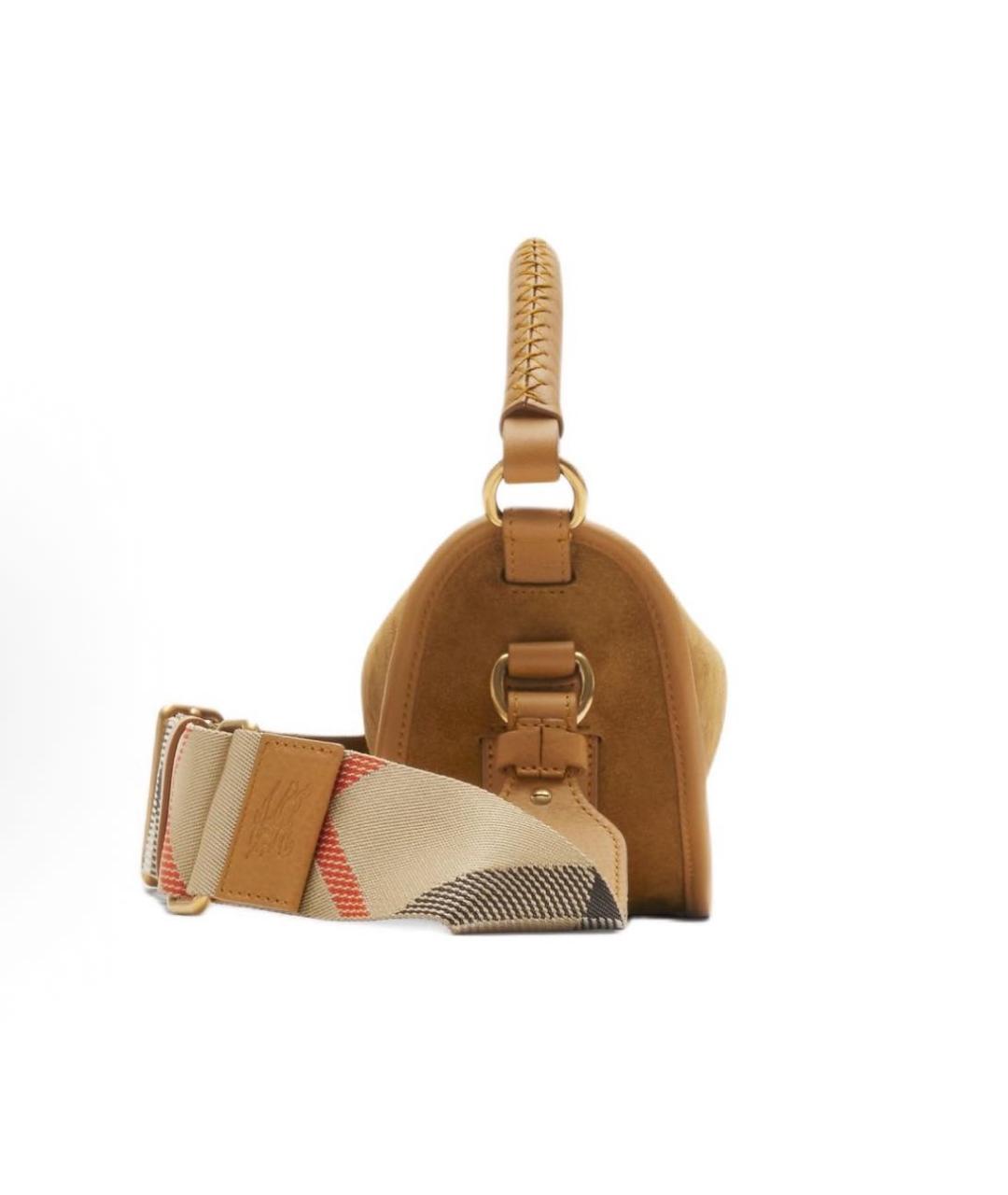 BURBERRY Коричневая замшевая сумка через плечо, фото 2