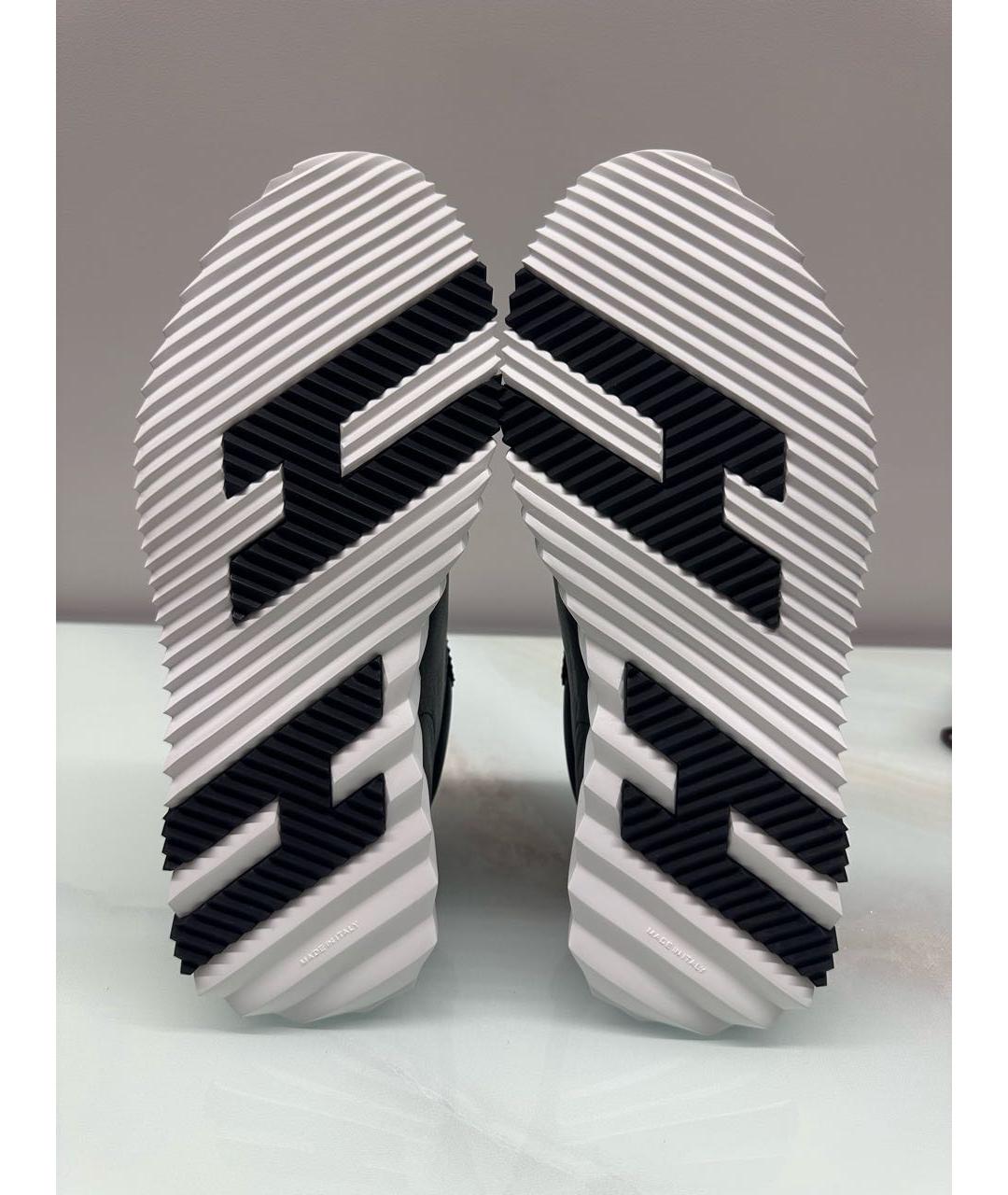 HERMES Черные кожаные низкие кроссовки / кеды, фото 6